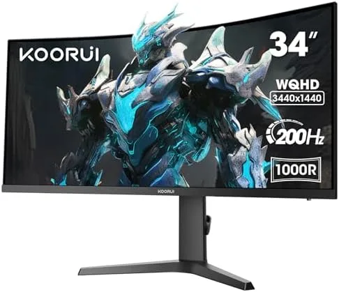 KOORUI 34" Curvo WQHD 200Hz