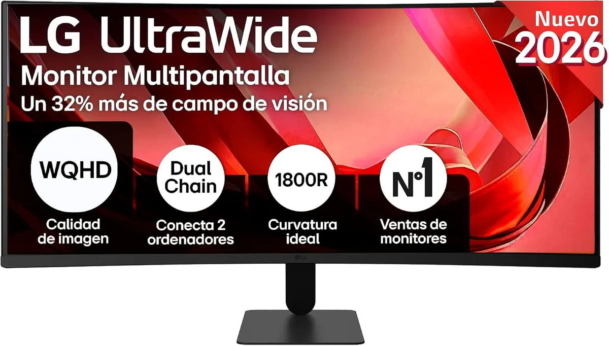 LG UltraWide 34U601B-B 34" Curvo WQHD