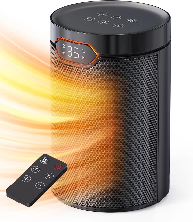 QEXREED Calefactor Torre PTC 1500W con Mando