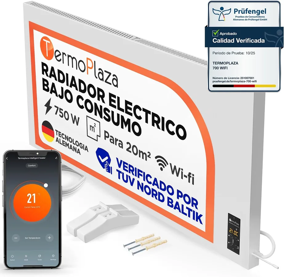 Termoplaza Radiador Infrarrojo WiFi 750W